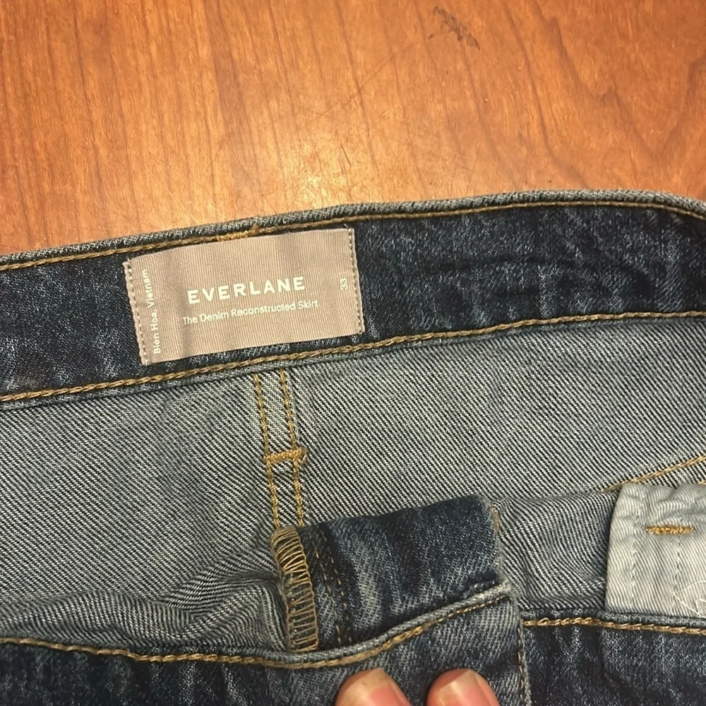 Everlane Deconstructed Denim Skirt size 33 NEW WITH tags